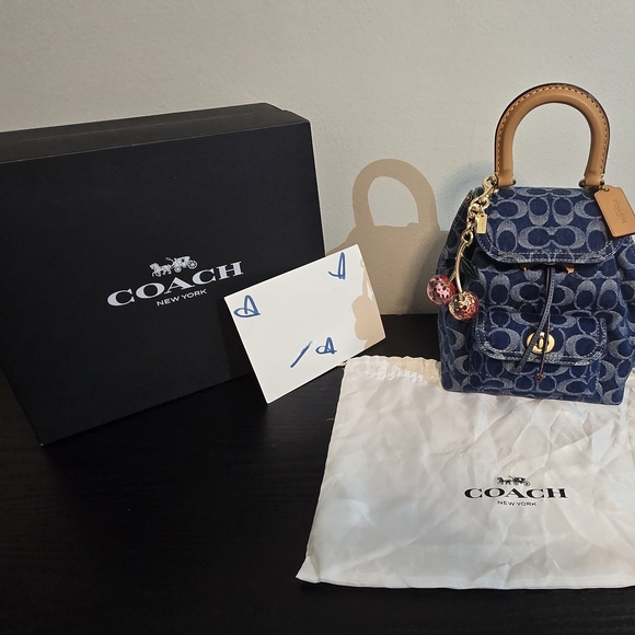 Coach Denim Riya Backpack - Picture 4 of 5